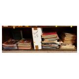 SHELF OF ASSORTED VINTAGE MAGAZINES