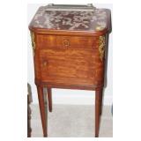 MAHOGANY FRENCH MARBLE TOP