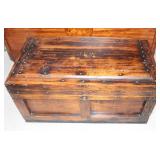 J.F.W PINE TRUNK W/ BRASS SCREWS