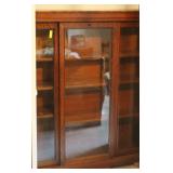 OAK 3 DOOR SLIDING DOOR BOOKCASE