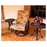 SWIVEL ROCKER W/ 2 ALUMINUM TABLES