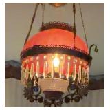 VICTORIAN HANGING LIGHT FIXTURE - WORKS -