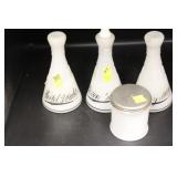 4 BARBER BOTTLES