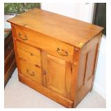 PINE 3 DRAWER WASH STAND 28x30x15