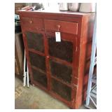 6 TIN PIE SAFE W/ 2 DRAWERS 48x39x20