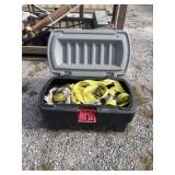 PLASTIC TOOL BOX WITH ASSORTED STRAPS