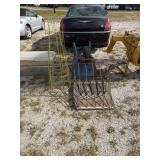 WHEEL BARRELL, MATOR STANDS, HAY FEEDER