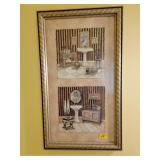 FRAMED & MATTED BATHROOM PRINT BY OLSEN 14"x24"
