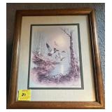 2 FRAMED PRINTS (MATTED) 11"x13"