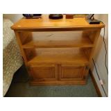 DOUBLE DOOR DOUBLE SHELF PINE NIGHT STAND