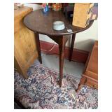 ANTIQUE 23" ROUND 3 LEGGED TABLE 30" HIGH