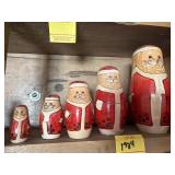 SANTA CLAUSE NESTING DOLLS (5 PC SET)