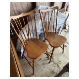 2 MAPLE WINDSOR BACK CHAIRS