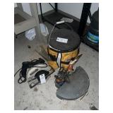 TOOL BUCKET, SKILL SAW & VARIETY OF TOOLS