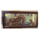 FRAMED "BATH DAY" PRINT 24"x11"