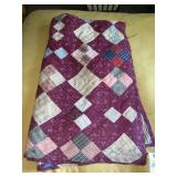 3 HOME MADE QUILTS - TATTERED & WORN