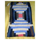 HANDMADE QUILT 72"x84" **CONDITION ISSUES**