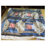 HAND SEWN QUILT TOP 68"x88"