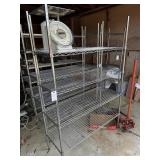 HEAVY DUTY WIRE SHELF W/ 4 SHELVES 6ft TALL