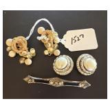 2 PAIR OF VINTAGE CLIP ON EARRINGS &.....