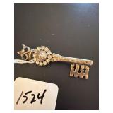 STERLING SILVER KEY PIN