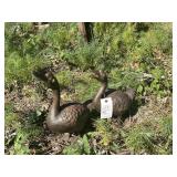 2 METAL DUCKS 12" TALL