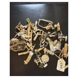 WOODEN HUNT SCENE JEWELRY BOX W/