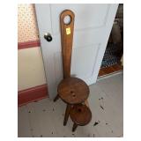 PINE DRESSING CHAIR & MATCHING STOOL