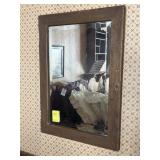 ANTIQUE BEVEL GLASS WALL MIRROR 15"x21"