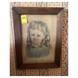 LITTLE ROSEBUD PRINT, FRAMED 13"x17"