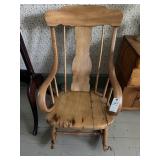 MAPLE BENTWOOD ROCKER **SEAT HAS BEEN REPAIRED**