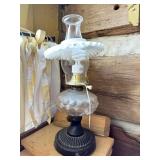 ANTIQUE CONVERTED OIL LAMP TO ELECTRIC **WORKS**