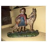 CAST IRON LITTLE RED RIDING HOOD DOORSTOP