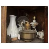 ASSORTED OIL LAMP PARTS