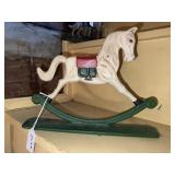 CAST IRON REPRODUCTION ROCKING HORSE DOORSTOP