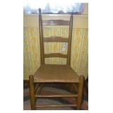 ANTIQUE COUNTRY FIRESIDE LADDER BACK CHAIR