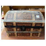 WOODEN DOLL TRUNK - NO TRAY 14"x9"x9"