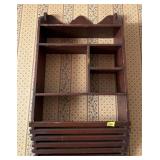 HANGING SHELF W/ MAGAZINE RACK 20"x7"x35"