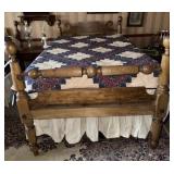 PRIMITIVE FOUR LOW POSTER ROPE BED
