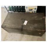 U.S. WOODEN FOOT LOCKER - DATED 1942 32"x16"