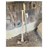 DOUBLE HEADED AXE & BUSH AXE