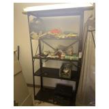 2 METAL SHELVES W/ SOME DAMAGE 71" TALL
