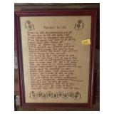 EMBROIDERED "ALPHABET FOR LIFE" EMROIDERED