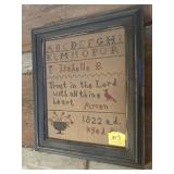 2 REPRODUCTION SAMPLERS & HANGING DOLL