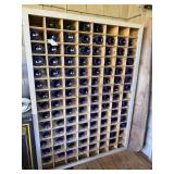 PAINTED CABINET W/APPROX. 120 CUBBIES FOR STORAGE