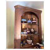 WALNUT HANGING CORNER CUPBOARD 32"x12"x37"