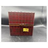 FAUX BOOK TIN BOX 6"x5"x6"