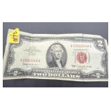 SERIES 1963 RED SEAL 2 DOLLAR BILL