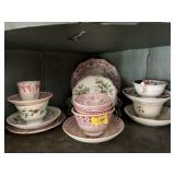 5 CUPS & SAUCERS & OTHER ASST. IRONSTONE WARE