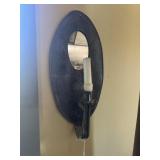 PAIR OF TIN CANDLE SCONCES W/ MIRRORED BACK